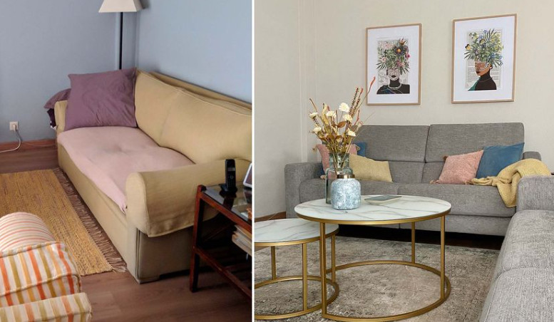 ANTES Y DESPUÉS: UN SALÓN-COMEDOR REFORMADO SIN OBRAS